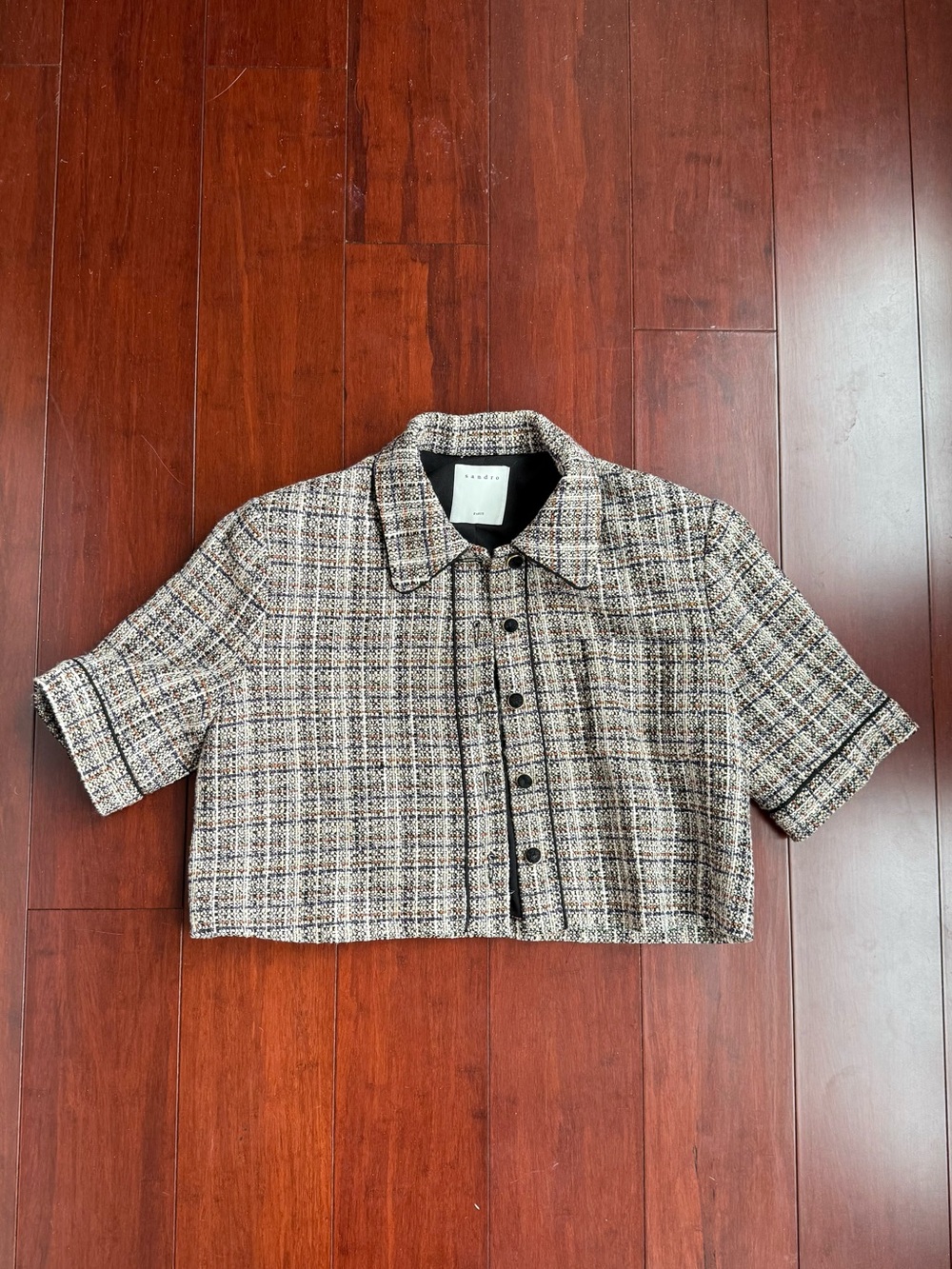Sandro Cropped Tweed Jacket